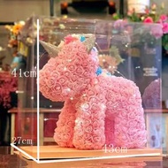 內地直送 - 永生花獨角獸禮盒 精緻玫瑰花束搭配萌趣玩偶 寓意永恆愛意 生日送女生女友女孩的夢幻驚喜禮物