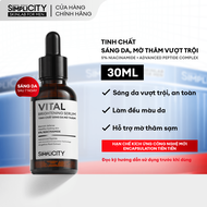 Serum sáng da mờ thâm Men Stay Simplicity Vital Facial Skin Brightening 30ml với Niacinamide 5%