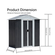 READY STOCK🔥Garden Shed Store Room Outdoor Outdoor Garden Storage Outdoor Metal Shed Garden Storage