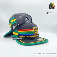 หมวก หมวกตาข่าย หมวกวินเทจ โลโก้ JOHN DEERE Snapback หมวกHIPHOP หมวกแฟชั่น หมวกเต็มใบ หมวกแก๊ปผู้ชาย