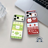 Cute Green Apple Bear Phone Case For Realme C100 C100i C85 Pro C75X C73 C71 C67 C65S C65 C63 C61 C55