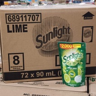 Sunlight Lime 1 Dus isi 72pcs 90ml Sabun Cuci Piring Eceran 2000