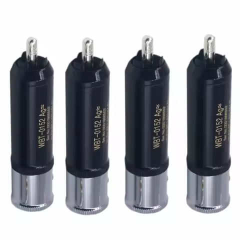 HIFI WBT-0152Ag Pure Copper Silver Plated Connector WBT RCA Plugs Audio Jack 10.5mm Cable Plug