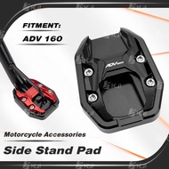 For Honda ADV160 ADV 160 Modified Side Stand Support Single Kick Stand Foot Extender Shoe Enlarger Pad Accessories