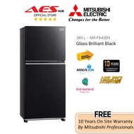 Mitsubishi Refrigerator Inverter 389L Fridge 2 Door Peti Ais 2 Pintu Peti Sejuk 2 Pintu Murah 冰箱 MR-FX43EN-GBK