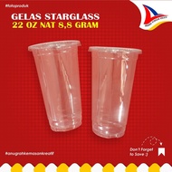 22 Oz Plastic Cups, 8.8 Grams, Starglass Brand, Contents 50 Pcs