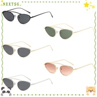 NEXTSG Cat Eye Sunglasses, Vintage Trendy Oval Sun Glasses, Fashion Small Retro UV400 Protection 90s