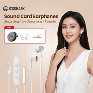 JZGSHARK E15 Sound Card Type-C Earphones Live Streaming & Karaoke Headset Built-in Mic Voice Changer