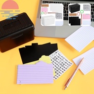 Index Card Holder Set 3x5inch Plastic Index Card Organizer Box with Sticky Notes and Stickers for Ho