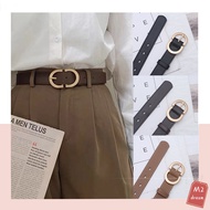 *READY STOCK*Korean Style Women Oval Buckle Belt Retro Women's Versatile Casual Decorative Belt Jean
