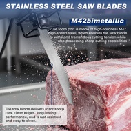 10-Pack 6-Inch Stainless Steel Reciprocating Saw Blades, Food Grade Saber Saw Blades for Frozen Meat