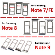 For Samsung Galaxy Note 8 9 7 FE Fan Edition Original Phone New Micro SD SIM Card Tray Adapter Slot 