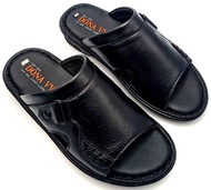 Dép quai ngang nam da bò thật 100% NDK cao cấp_thiết kế in vân nổi đầy trẻ trung năng động D.3OV