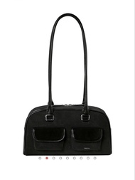 Stand Oil chubby bag black combi