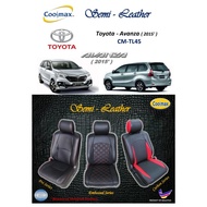 Coolmax - Semi Leather : Toyota Avanza - 15' ( Car Seat Cover full-set / Sarung Kusyen Kereta yg penuh dgn lengkap )