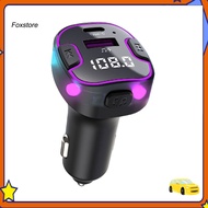 [Fx] Dual Usb Car Charger Charger for Car Waterproof Car Mp3 Player Charger with Bluetooth and Fm Radio Colorful Ambient Light Dustproof Usb Charger Southeast Asian Buyers'