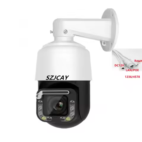 IMX415 8MP 4K 30fps 60X Optical Zoom Wiper POE PTZ IP Camera Hikvision Protocol 2MP 1080P 60fps RTSP