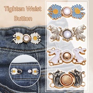 1 Pair Trendy Retro Adjustable Jeans Waist Button Cute Flower Butterfly Rabbit Shape Tightening Wais