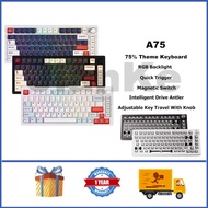 DrunkDeer A75 Magnetic Switch Keyboard 75% RGB Adjustable Keystroke Mechanical Keyboard With Knobs