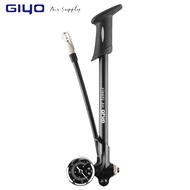 GIYO GS-02D Foldable 300psi High-pressure Bike Air Shock Pump with Lever &amp; Gauge for Fork &amp; Rear Suspension Mountain Bicycle