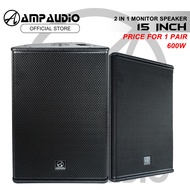 AmpAudio 15 Inch Speaker PA System Speaker PA System Outdoor Monitor Speaker