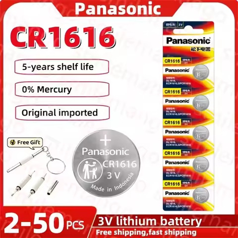 Original Panasonic CR1616 Button Coin Cell DL1616 5021LC CR 1616 3V Lithium Battery For Watch Remote