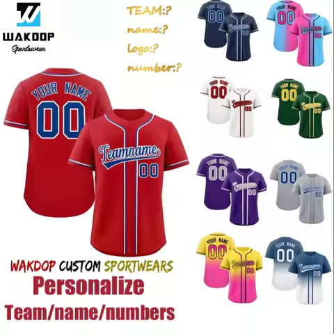 Men Baseball Jersey Unisex jersey baseball Custom Team Shirt Print Person Name Number Stripe Hip Hop