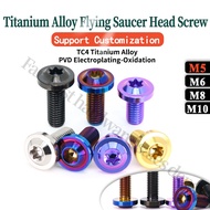 TC4 Titanium Alloy Flying Saucer Head Screw Torx Screws Disc Head Screws M5 Titanium Screws 64 Titan