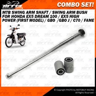 COMBO SET MTB SWING ARM SHAFT / SWING ARM BUSH FOR HONDA EX5 DREAM 100 EX5 HIGH POWER (FIRST MODEL) 