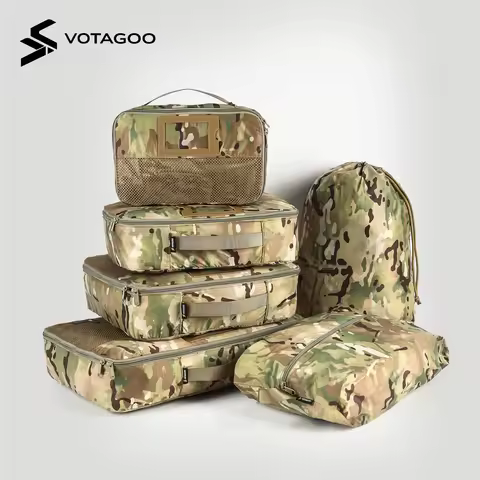 VOTAGOO Tactical Packing Cubes 6 Packs Lightweight Luggage Set Packing for Outdoor Organization Trav