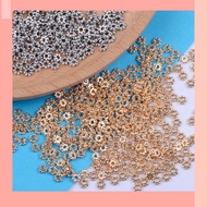 [JIN] Spacer Beads 4mm Plating Snowflake Alloy Spacer DIY Accessories