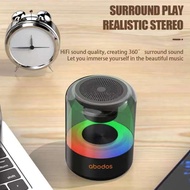 ABODOS AS-BS19 Mini Wireless Bluetooth V5.0 Portable Speaker / Rechargeable / Super Bass / RGB LED Light / FM Radio