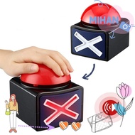MIHAN Red Game Buzzer, Trivia Quiz Sounding Toy Game Answer Buzzer, Durable ABS with Sound Light Tal