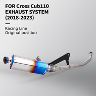 Motorcycle full exhaust system For Cross super CUB110 CC110 CUB125 CUB CC110 2018-2023