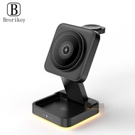 Charger 3 in 1 Foldable Magnetic Charging Station for Phone 16 15 14 13 Pro Max Watch 8 9