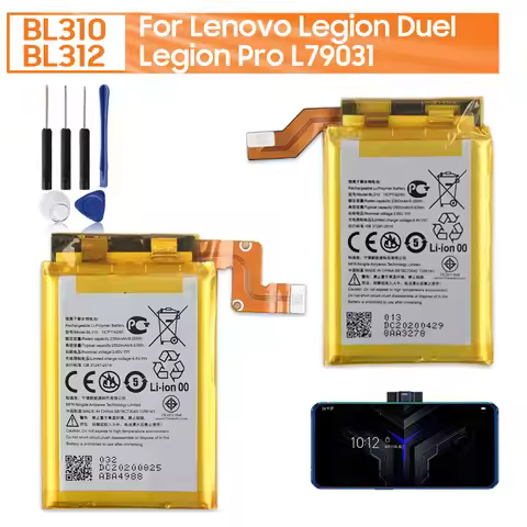2500mAh 3.85V Replacement Battery For Lenovo Legion Duel Legion Pro L79031 BL310 BL312 Mobile Phone 