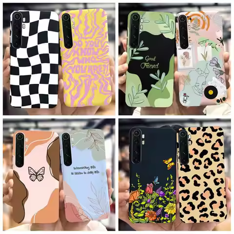 Soft Case For Xiaomi Mi Note 10 Lite Cases Fashion Art Painted Silicone Phone Cover For Xiaomi Mi No