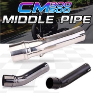 Slip-on Link Pipe For CM500 CM300 Rebel Connect to 2"/51MM I.D Mufflers