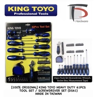 [100% ORIGINAL] KING TOYO HEAVY DUTY 61PCS TOOL SET / SCREWDRIVER SET (DS61)