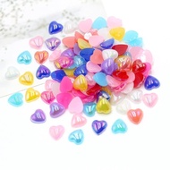 mm桃心半面仿珍珠贴片AB镀彩平底心形珠子diy发饰品蝴蝶结配  feiten.my20251007
