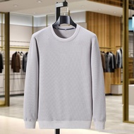 [MDLP] Spring autumn men's casual fashion plus size round neck tide brand trendy sweater solid color