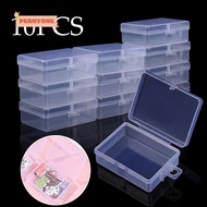PEONYTWO 10Pcs Storage  Earrings Beads Rectangle Rings Container