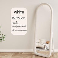 OD กระจกโค้งตั้งพื้น กระจกตกแต่งร้าน บ้าน คาเฟ่ ขอบโค้งหุ้มด้วยกำมะหยี่ รุ่น E96