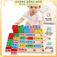 Đồ chơi Domino 110 quân bằng gỗ [Domino toán học - Ghép hình - Bộ xếp hình cho bé]