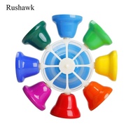 Rushawk 8 Tone Rotating Bell Educational Rotating Tune Bells Bright Colorful Array Bell Wheel for Ch