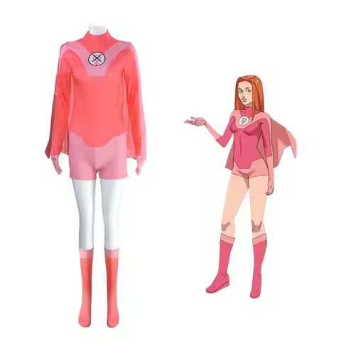 Invincible Eve Wilkins Cosplay Costume Atom Eve Bodysuit Jumpsuit Cloak Cape Women Halloween Disguis