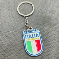 Soccer national Team Badge Metal Italy Logo Keychain