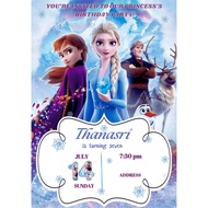 Birthday invitation digital card / Birthday ecard (FROZEN)