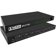 1X8 HDMI Splitter 1080P HD Video Splitter HDMI 1 in 8 out HDMI Splitter Supports 3D 4Kx 2K