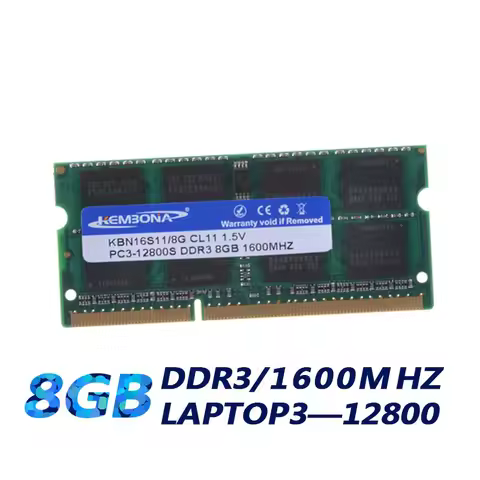 KEMBONA DDR3 8GB 1600Mhz PC3-12800 RAM DDR3 1600Mhz 8GB for All Motherboard SO-DIMM RAM DDR3 laptop 